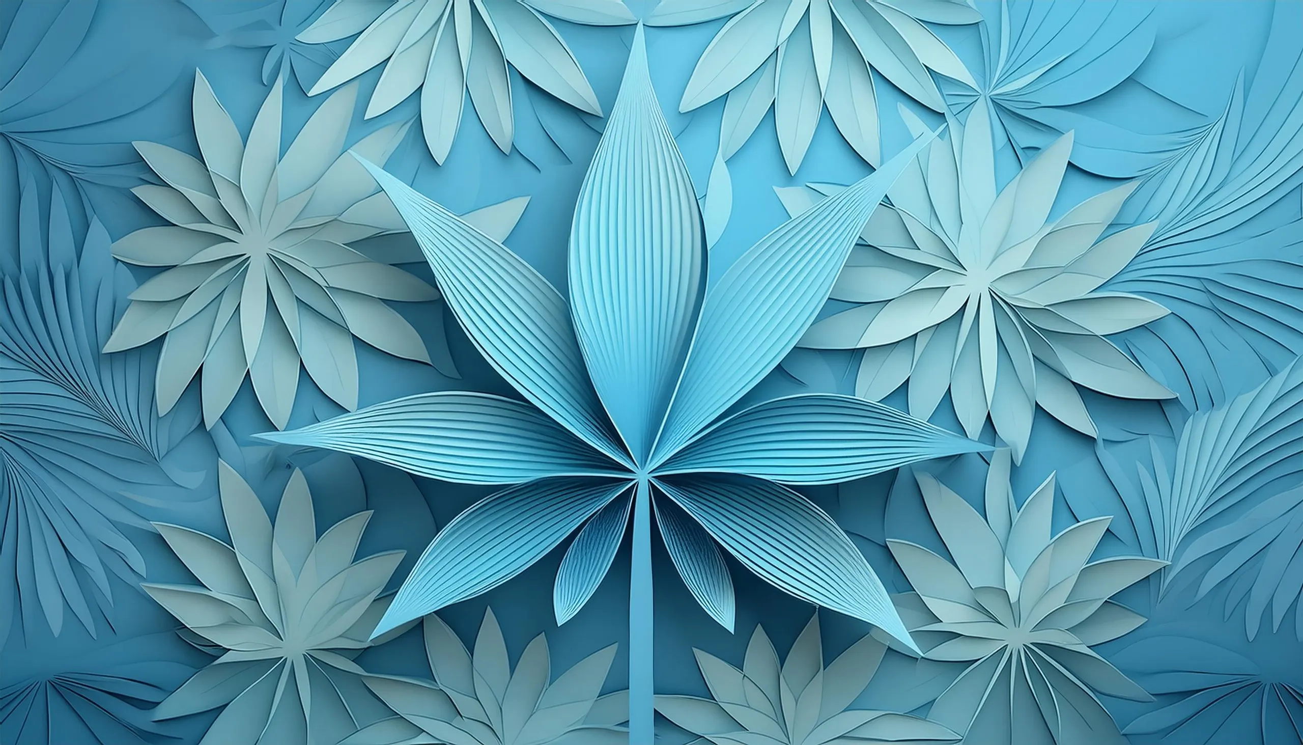 Opal Cannabis paper-cut leaf design